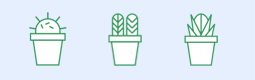 动物植物-绿色盆栽植物图标下载